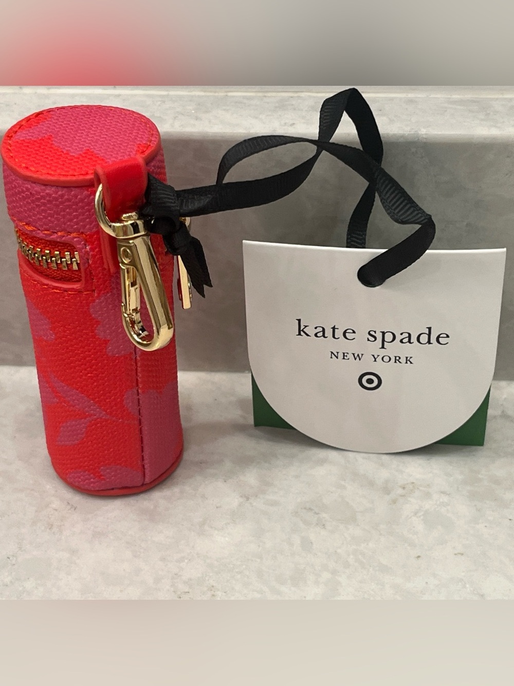 kate spade New York Target Pink Floral Cylinder lipstick holder